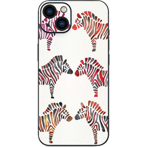 Cat Coq Rainbow Zebras iPhone 14 Plus Skin